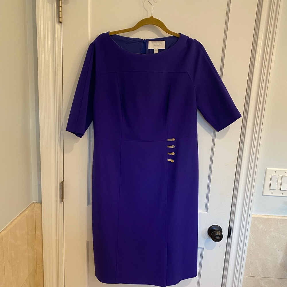 Hugo Boss Purple Midi Dress